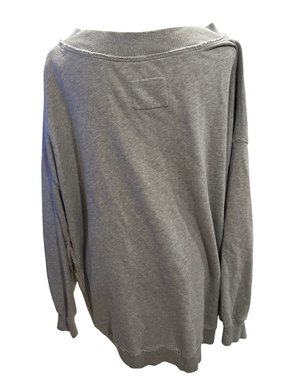 Aerie Oversized Sweatshirt Bundle XL Gray White Waffle Knit Lounge Pullover Cozy - Picture 5 of 5